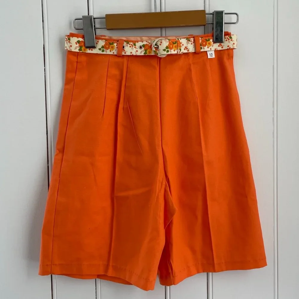 NWT Deadstock Adorable 50s-60s Floral Two Piece Short/Playsuit Set Sz 12 (XS) - Picture 5 of 10